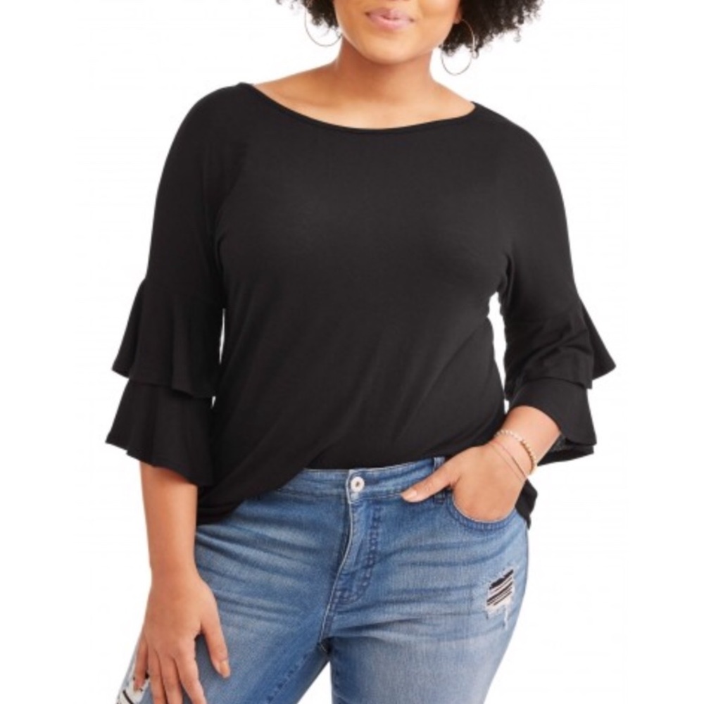 Summer Sale!!  Plus Size Ruffle Sleeve Top